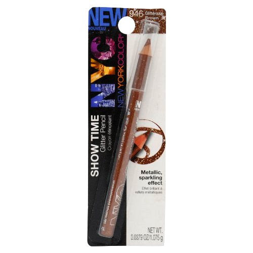 NYC Show Time Glitter Pencil, Glitterazzi Brown 946 - 0.0379 oz - ADDROS.COM